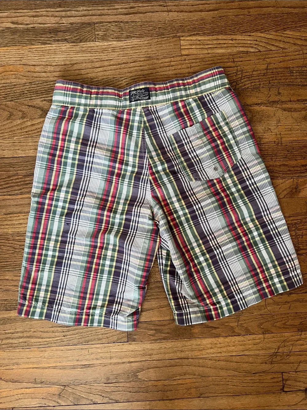 Boys Ralph Lauren Polo Plaid Swim Trunks - Multi-Color